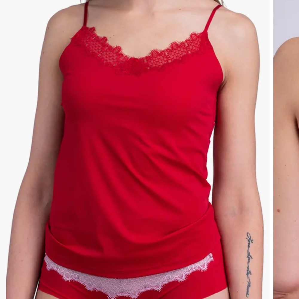 Uwila warrior Happy Seamless Lace Trim Camisole Sz 3x